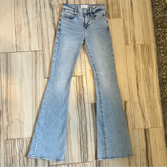 Frame Le High Flare High Rise Stretch Flare Jeans - Picture 7 of 16